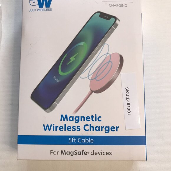 JUST WIRELESS MAGNETIC CHARGER 5FT USB C FOR iPHONE 12 & 13 15W Pink - Picture 6 of 9